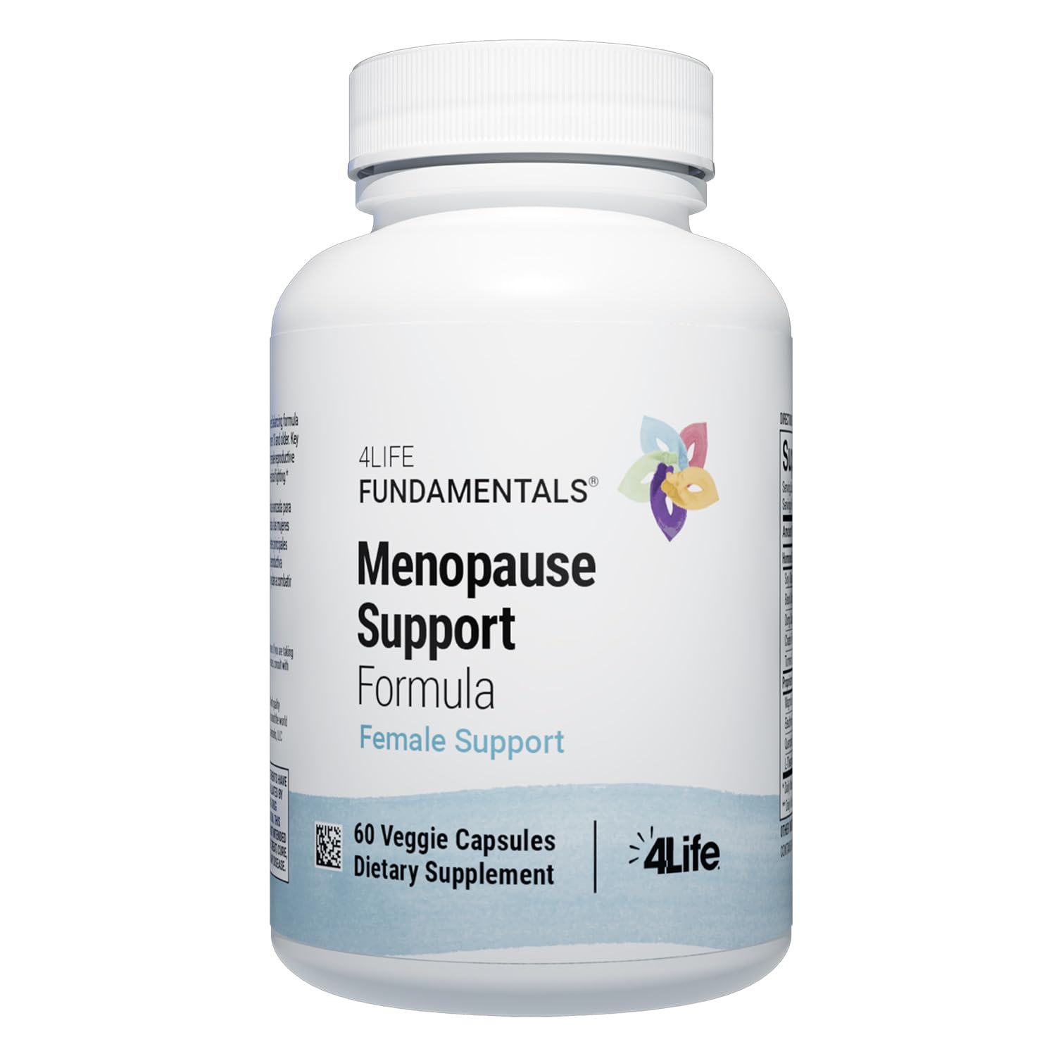 4Life BioGenistein Ultra bottle with capsules on display, highlighting menopause support potential.