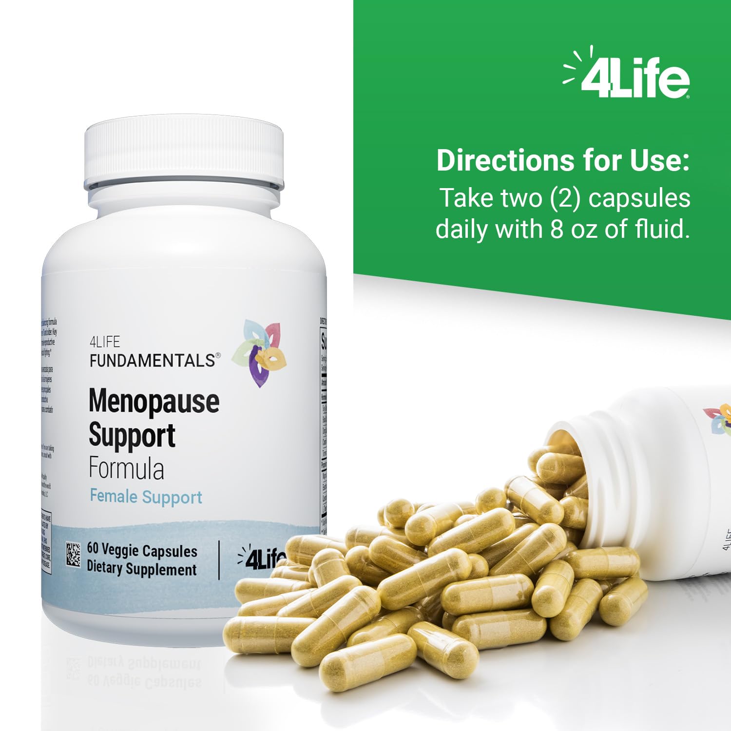 4Life BioGenistein Ultra capsules held in hand for scale.