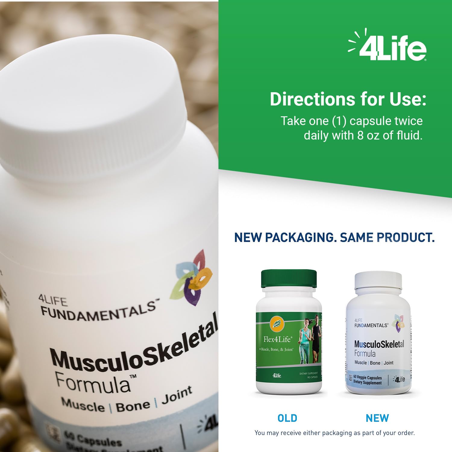 4Life Musculoskeletal Formula active lifestyle image hints at improved movement potential.