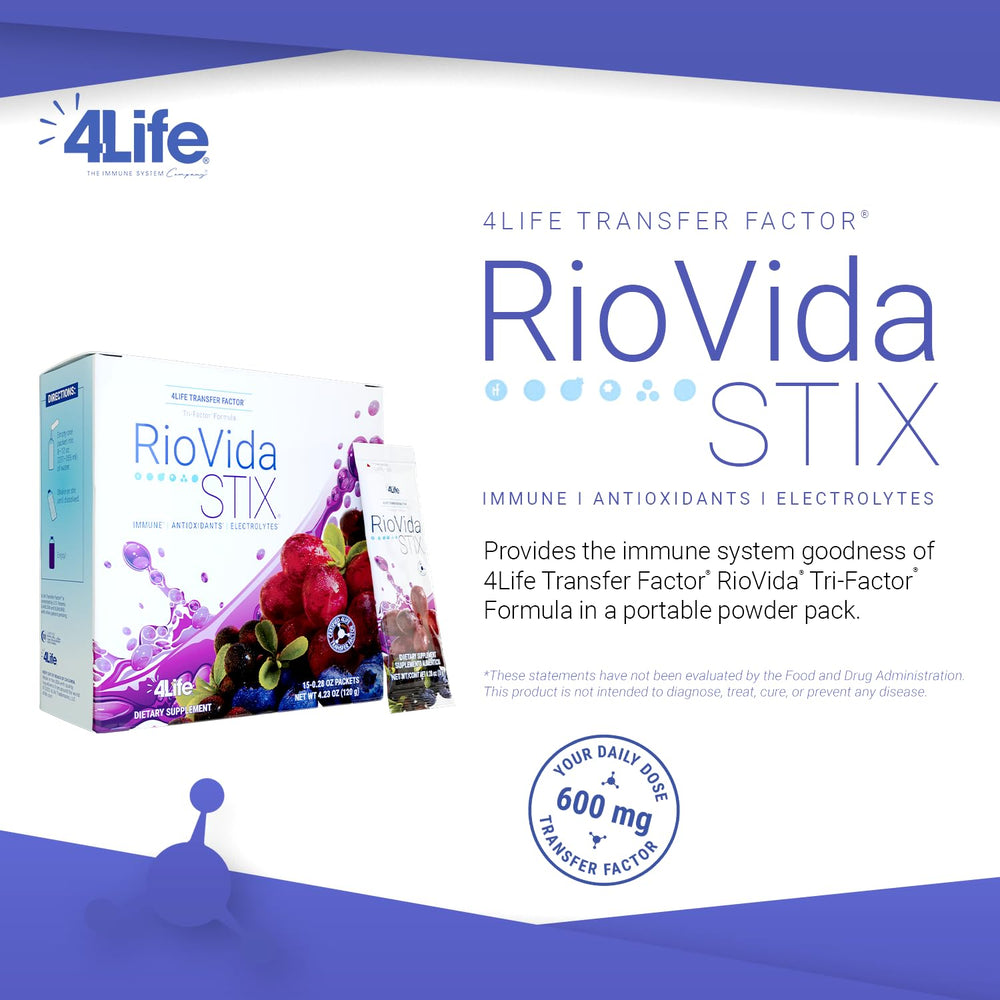 RioVida Stix pomegranate and acai stick pack in convenient packaging