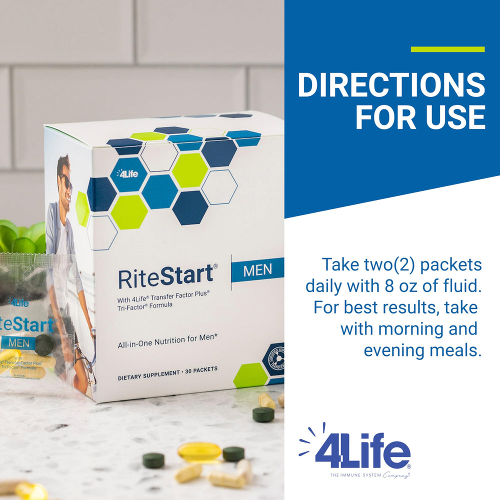 4Life RiteStart Men cordyvant blend image with mushroom-based ingredients.