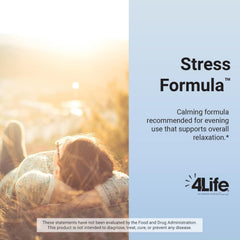4Life Stress Formula pour bottle captures convenient daily use for calm focus