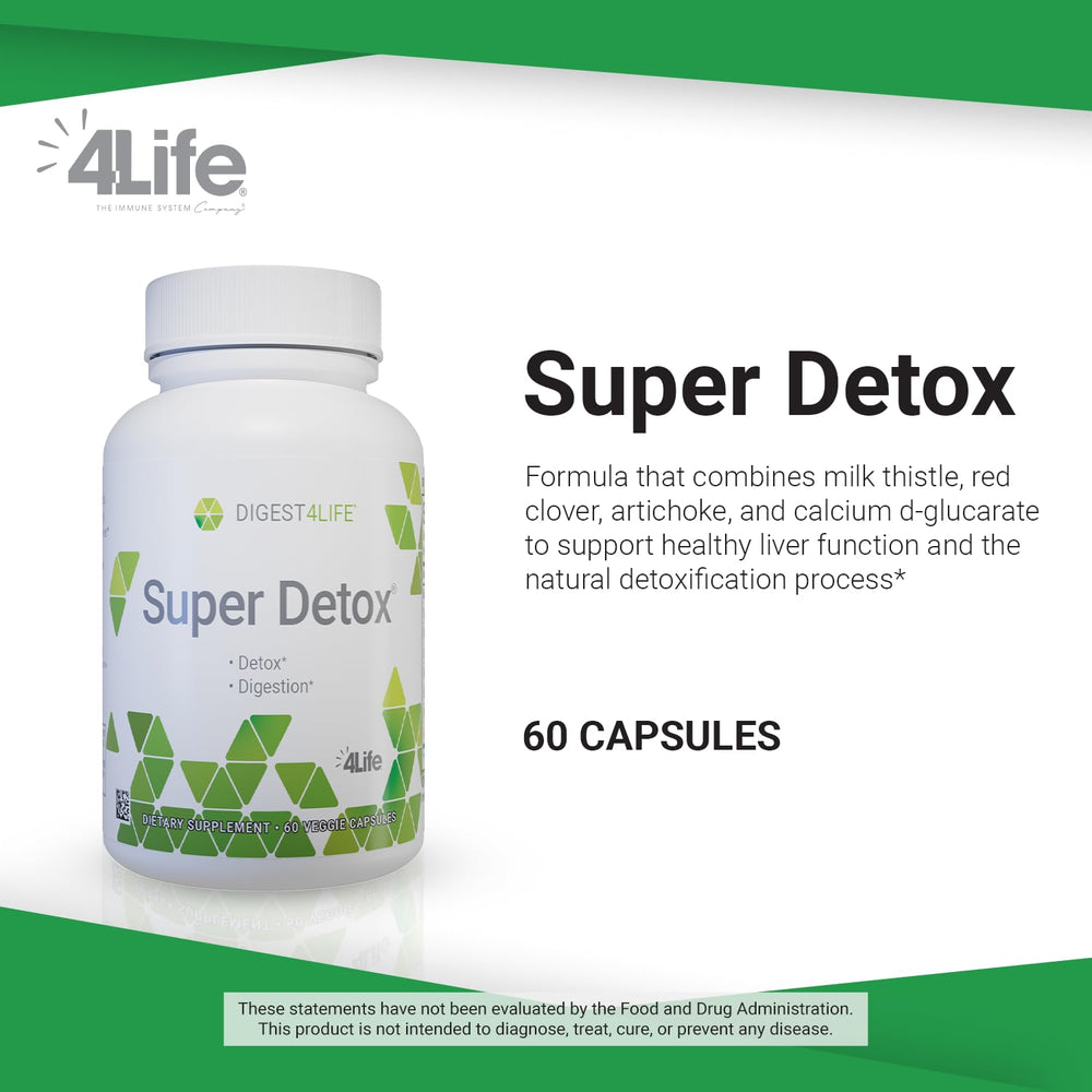 4Life Super Detox capsules ready for convenient daily use and ongoing detox support.