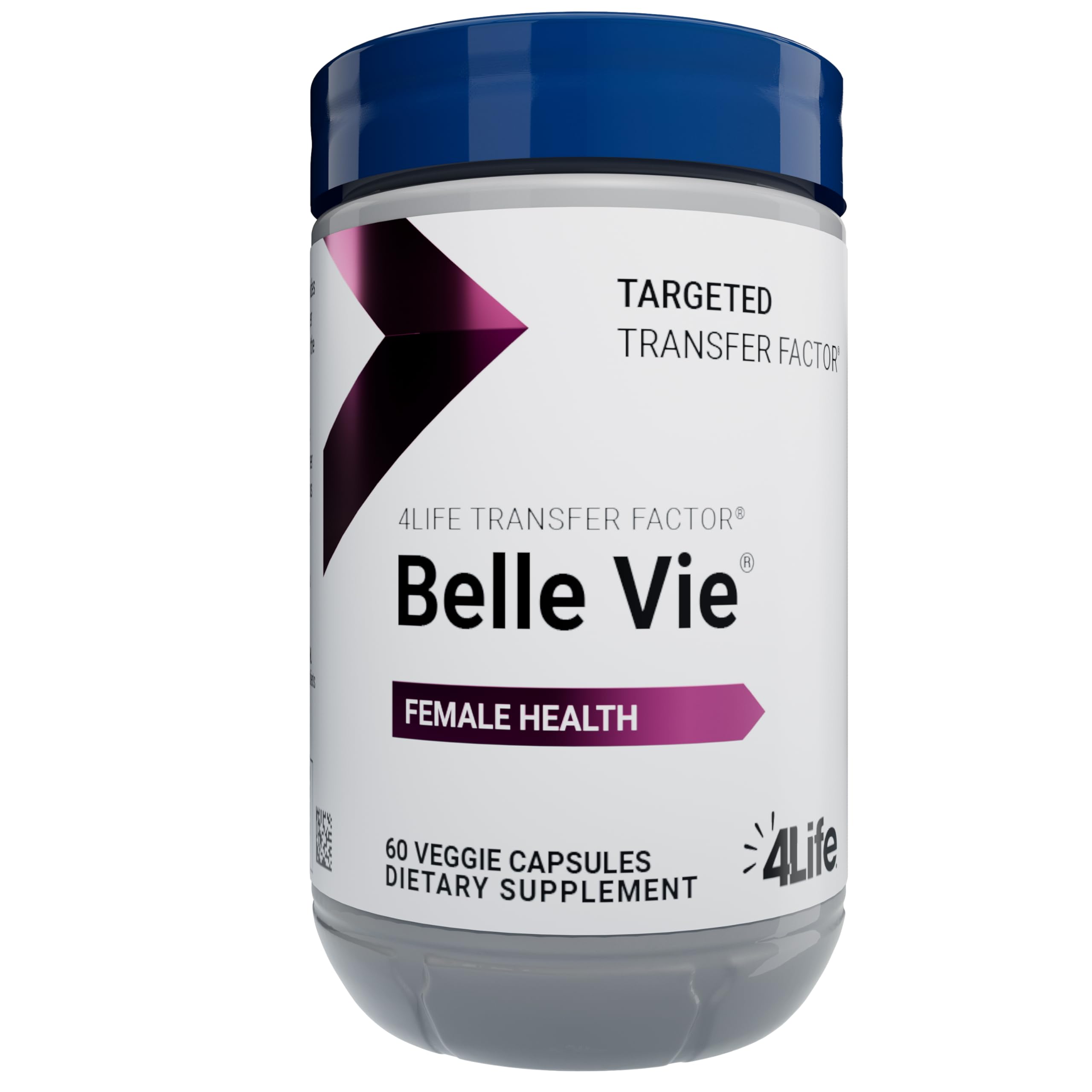 4Life Belle Vie bottle shows phytoestrogen blend for wellness support.