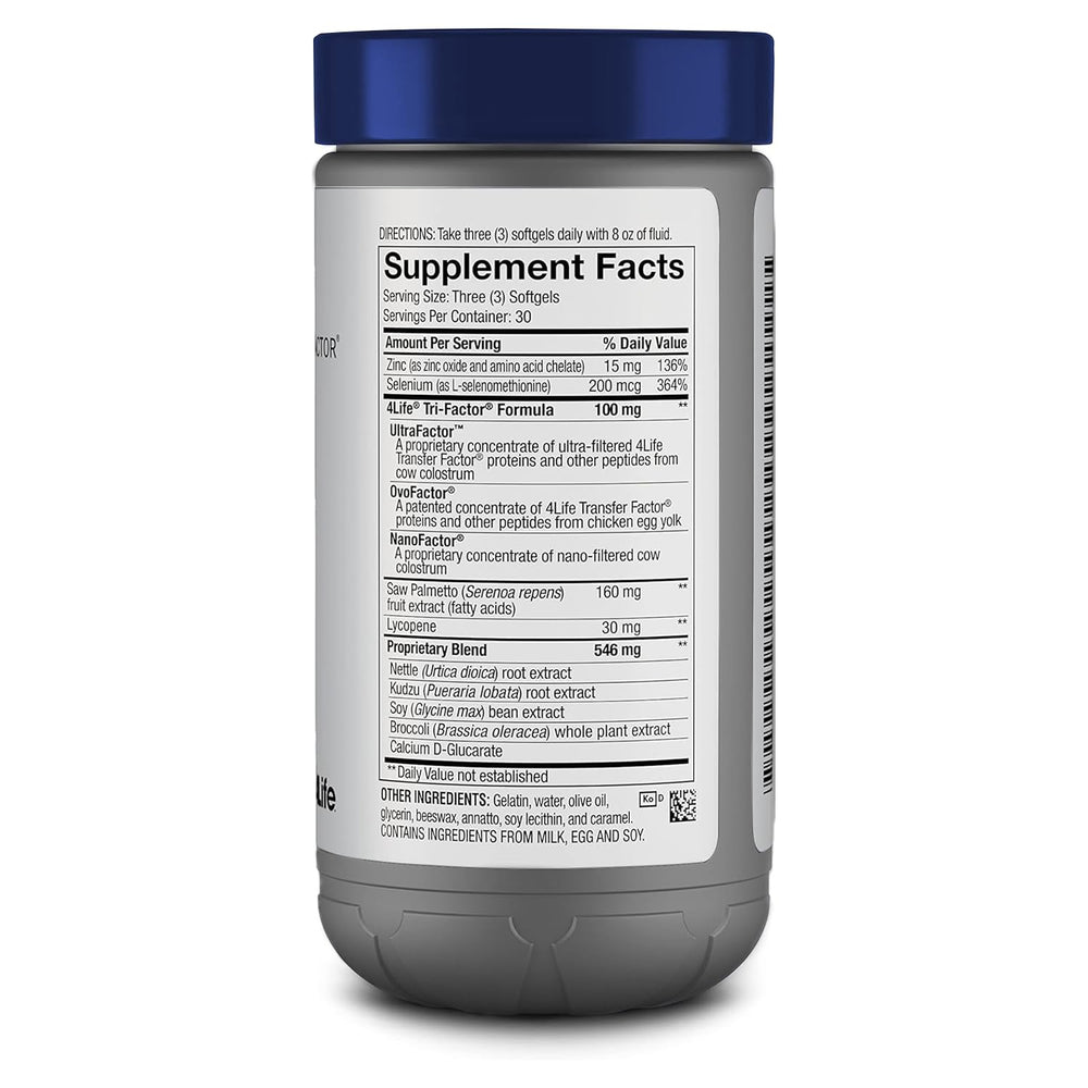 4Life Transfer Factor MalePro bottle emphasizes urinary tract health on the go.