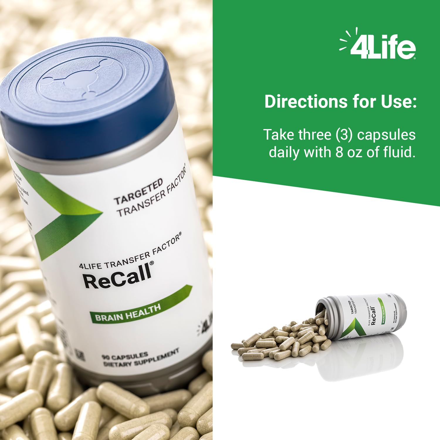 Bacopa monnieri capsules with Recall supporting memory