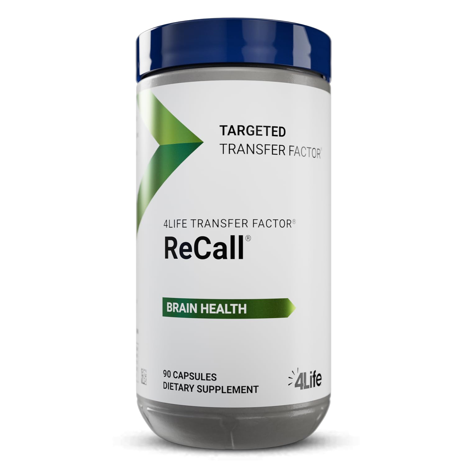 4Life Transfer Factor Recall bottle cap close-up for daily brain support