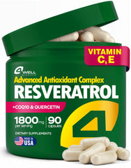 4Well Resveratrol bottle for daily antioxidant support