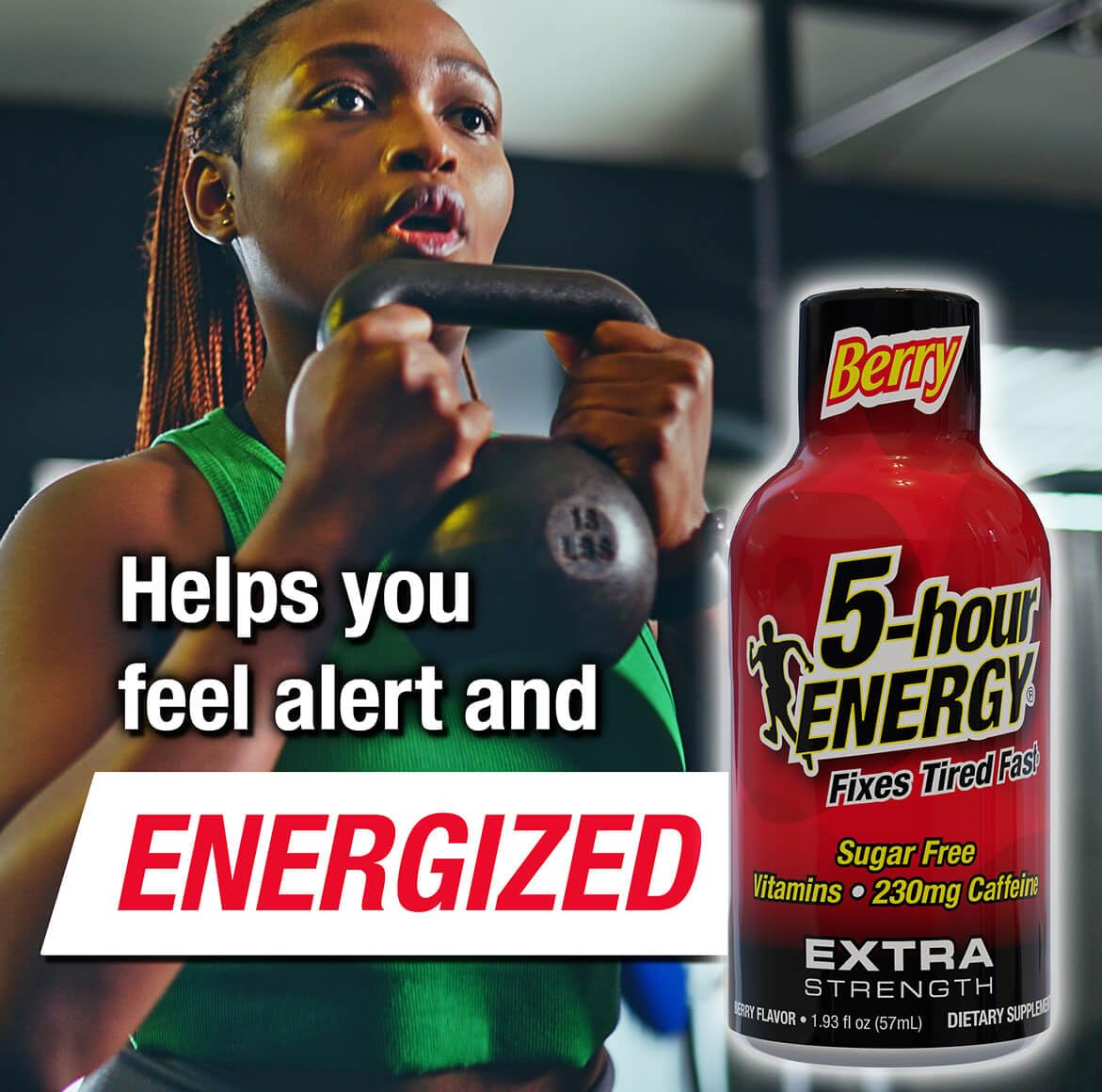 5-hour ENERGY Berry Shot pocket-size bottle fits in a pocket or bag.