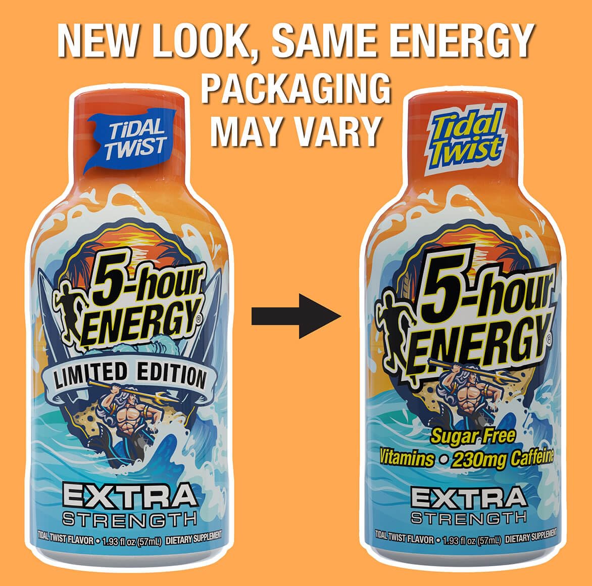 Pina Colada visual flavor cue for 5-hour ENERGY Tidal Twist.