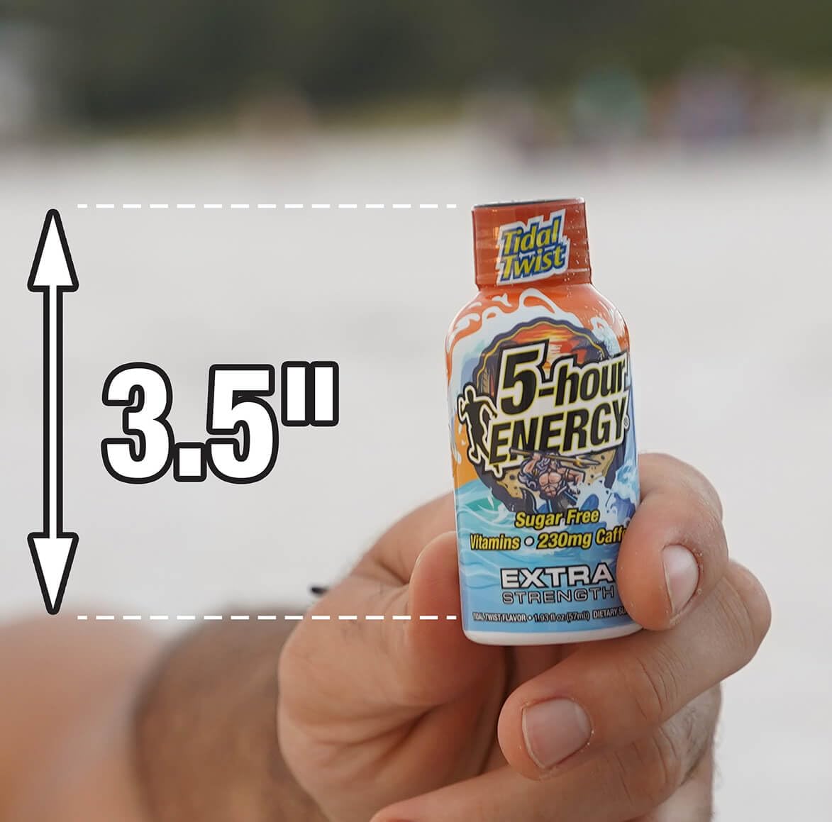 On-the-go use with 5-hour ENERGY Tidal Twist during a workout.