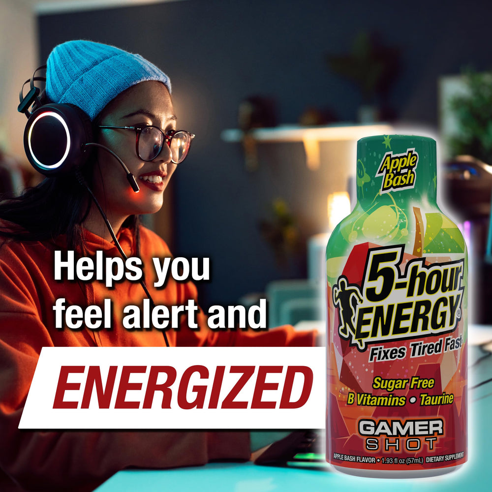 5-hour ENERGY Gamer Shots Pineapple Charge bottle delivers fast, steady energy for competitive sessions.