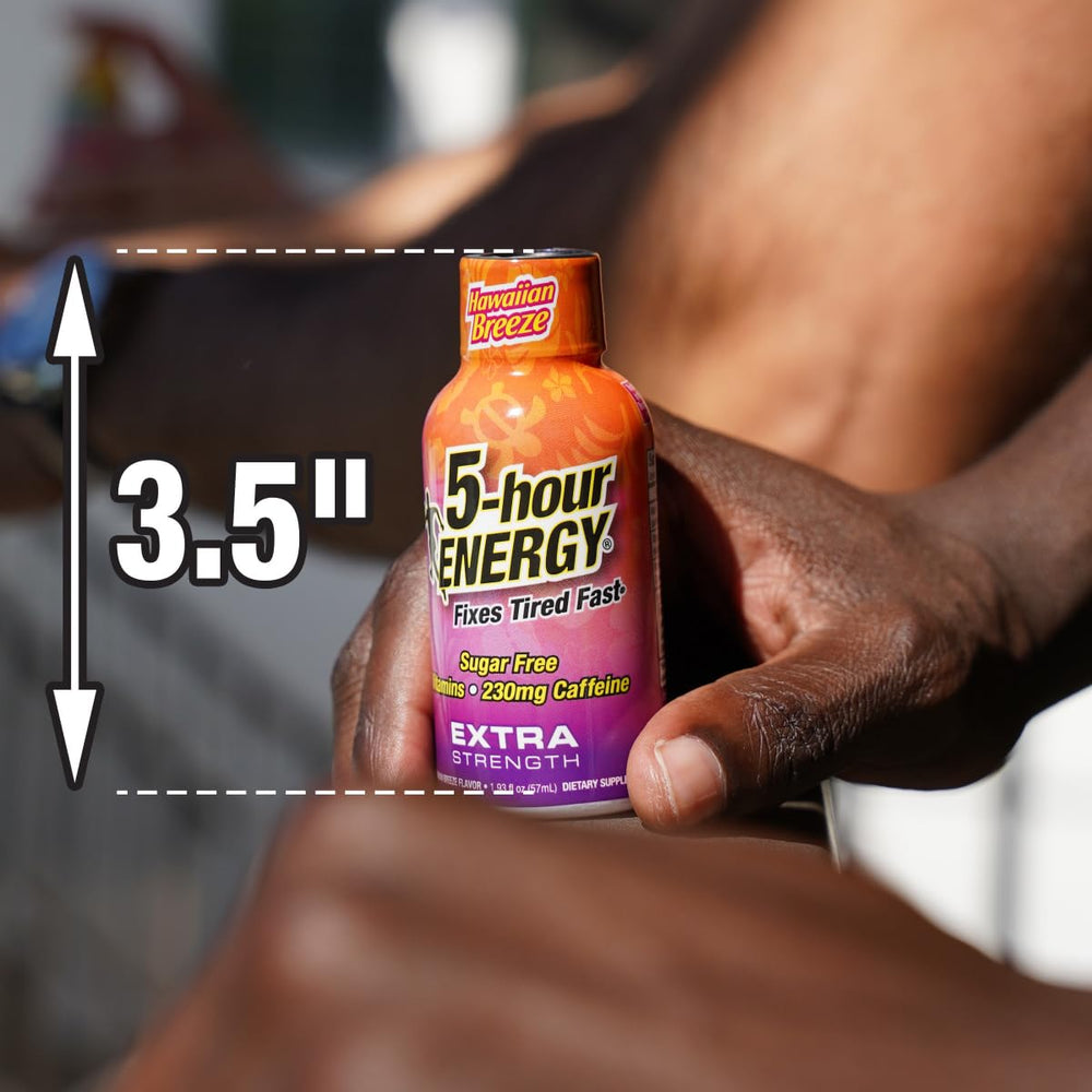 5-hour ENERGY Hawaiian Breeze table setup emphasizing portability and convenience