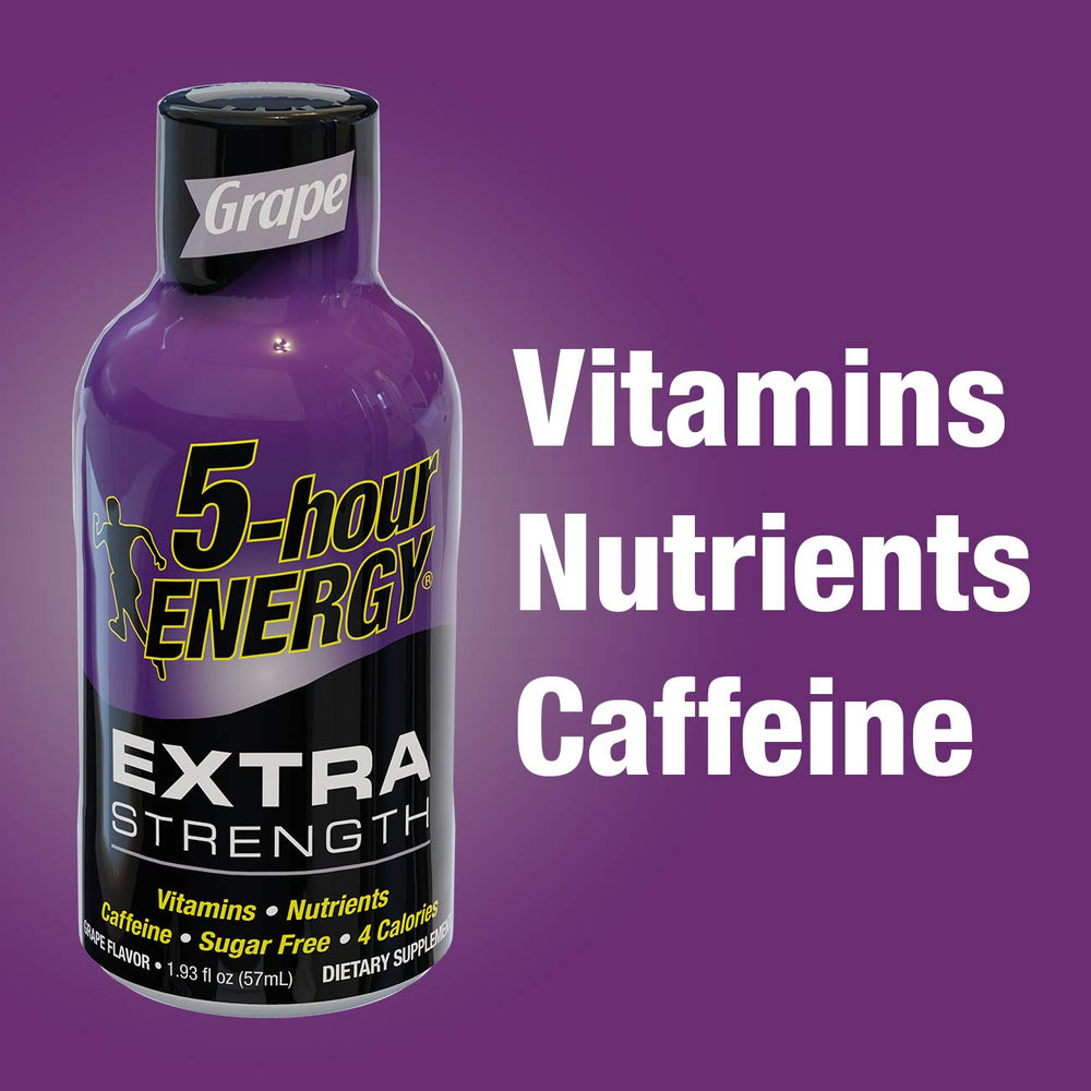 5-hour ENERGY Sour Apple Shot nutrition label detail highlights vitamins