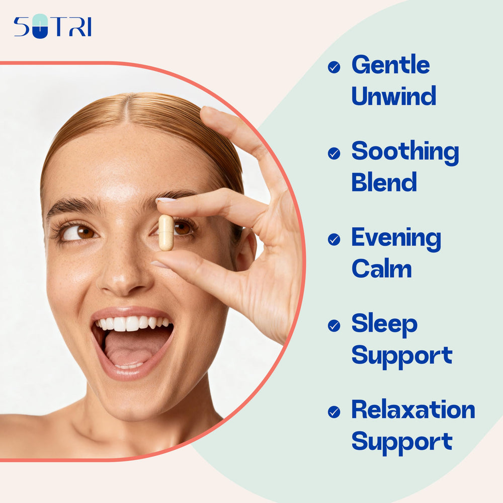 5 Nutri capsules with 5-HTP and melatonin for calmer evenings.