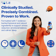 5 Nutri capsules ingredients panel featuring GABA and L-Theanine.