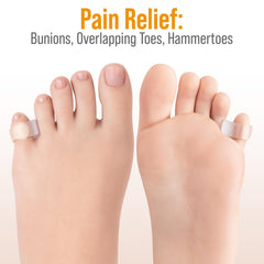5 STARS UNITED pinky toe spacers for hammertoes help straighten the pinky and ring toes.