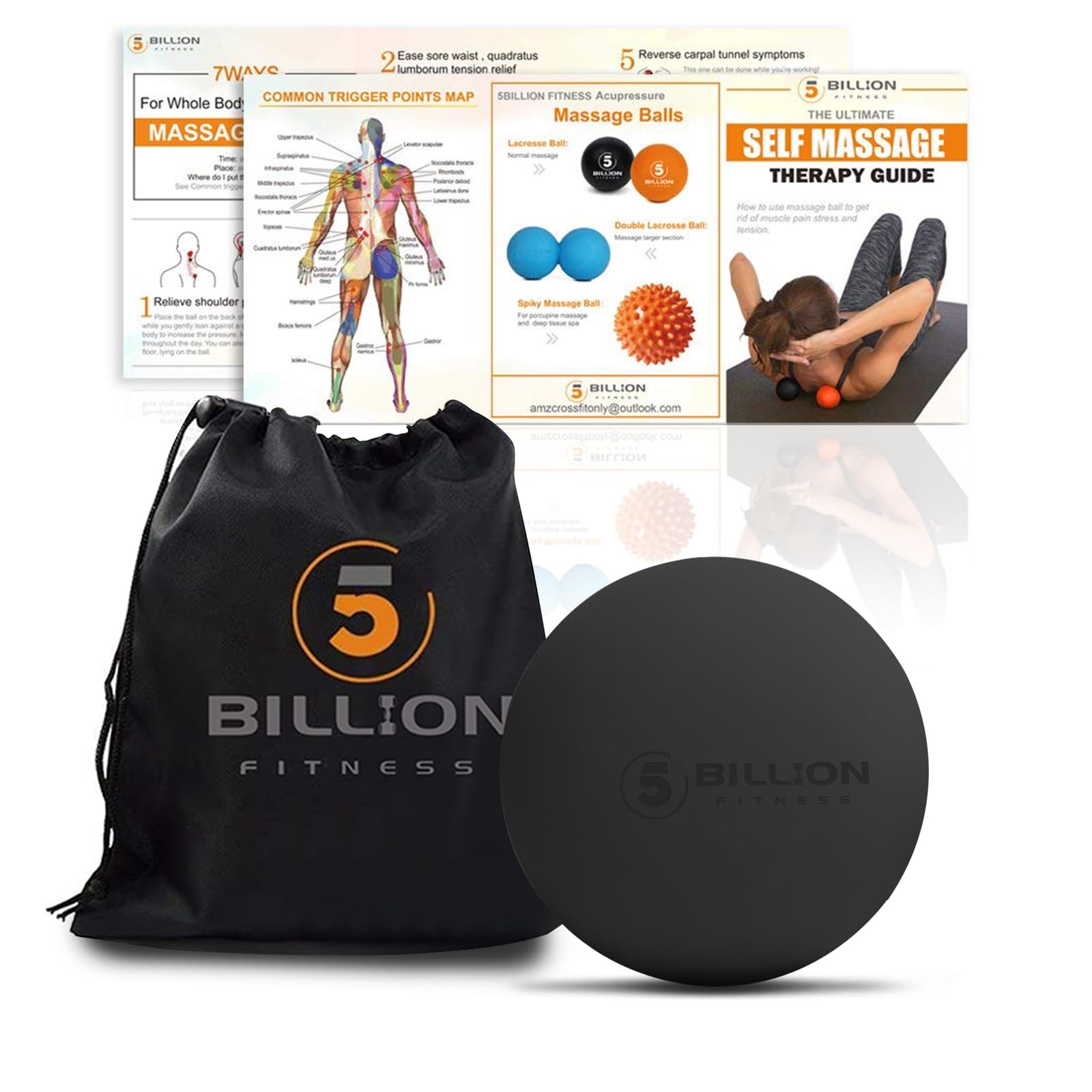 5BILLION FITNESS peanut massage ball trigger point use for relief