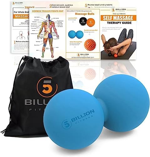 5BILLION FITNESS Peanut Massage Ball available in black for discreet, steady pressure.
