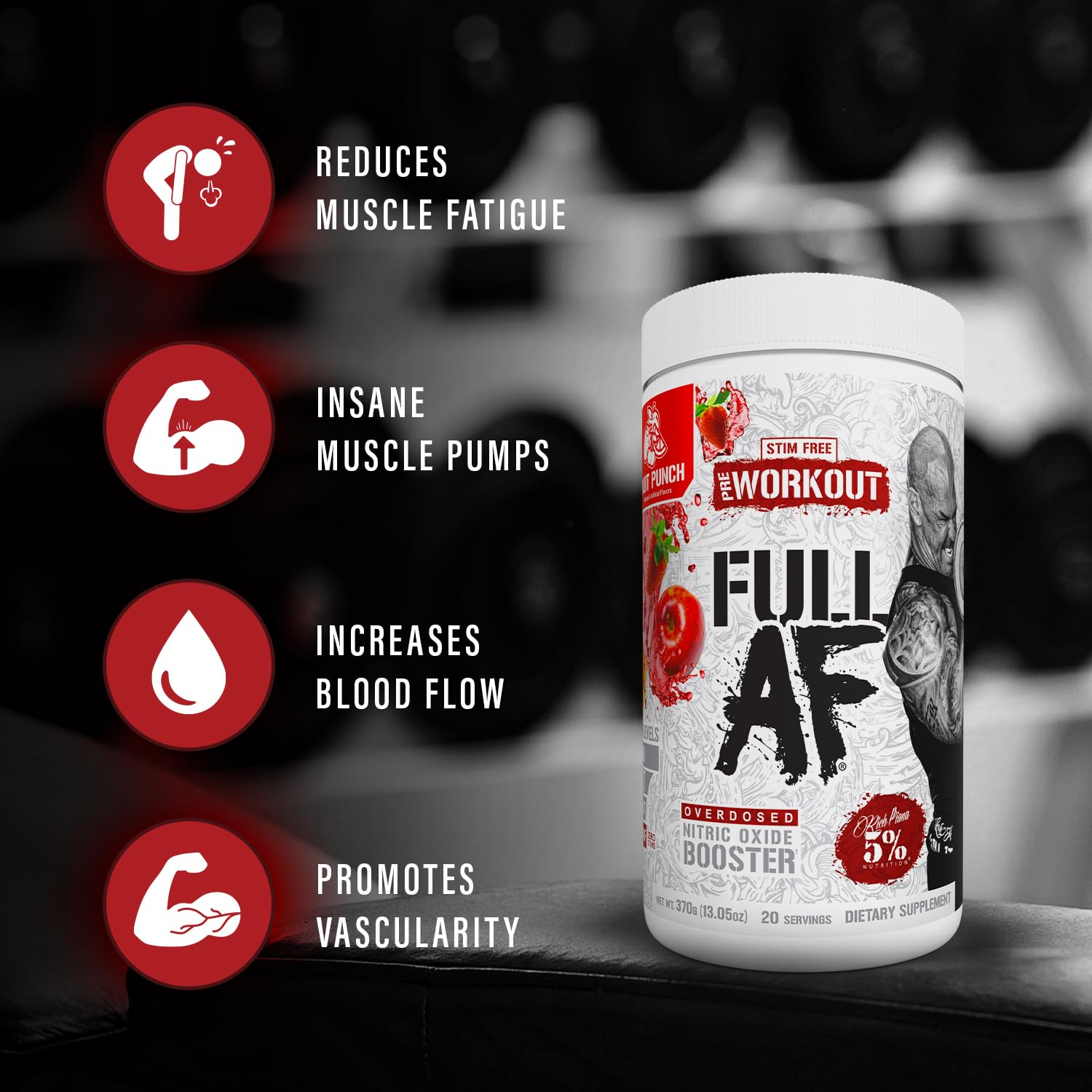 Nitrosigine ingredient in FullAF highlighting longer nitric oxide support