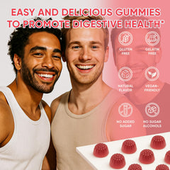 6525080 Clean Fiber Gummies packaging emphasizes Non-GMO and vegan ingredients