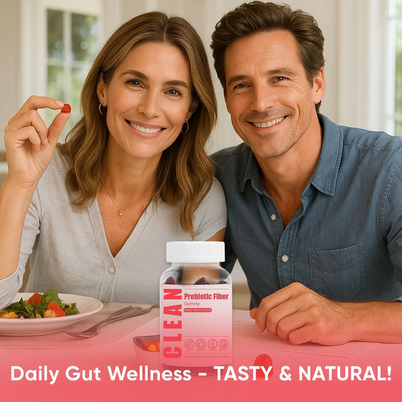 6525080 Clean Fiber Gummies ingredient list signals natural, vegan-friendly formulation