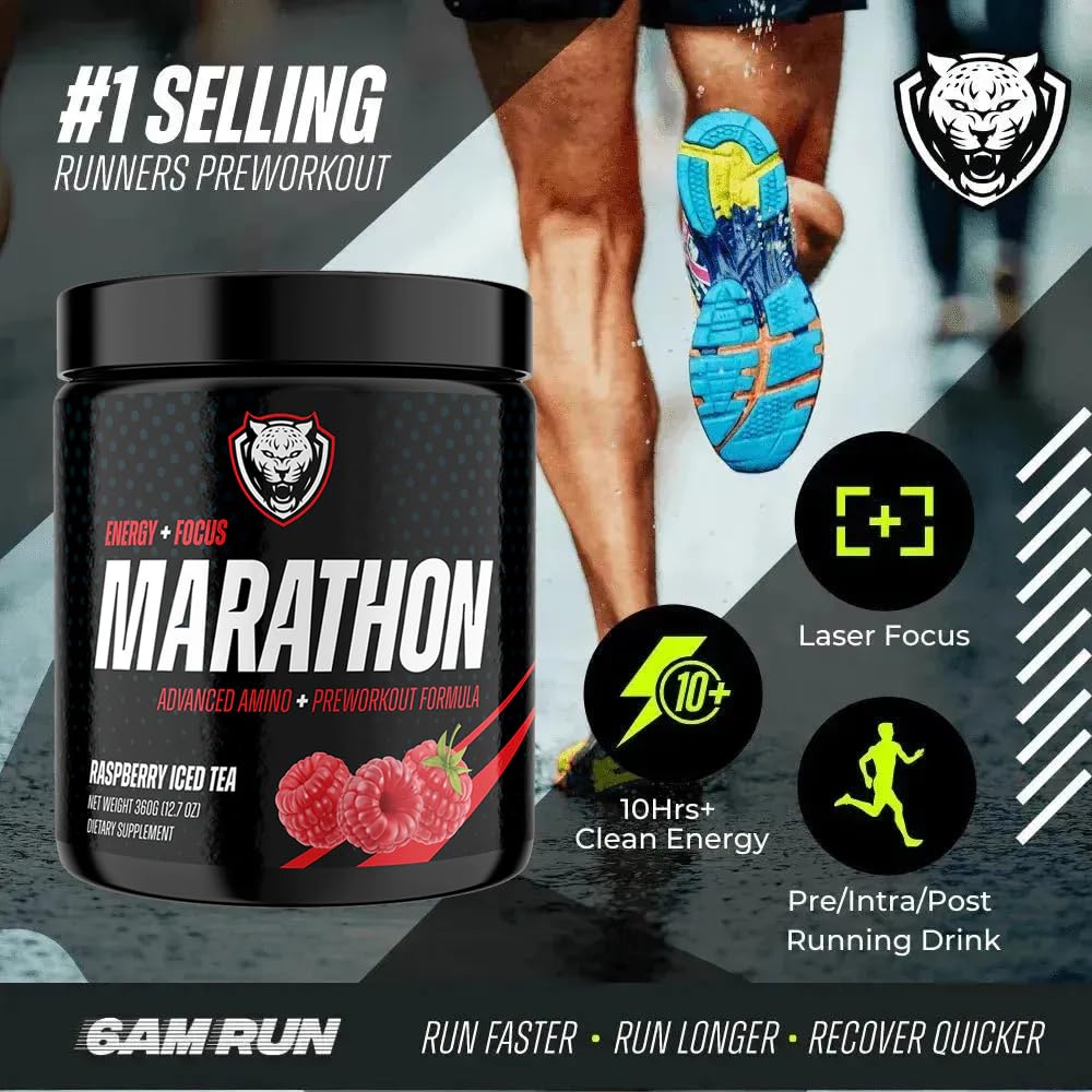 6AM Run Green Tea Energy mix bottle showing smooth, crash-free performance.