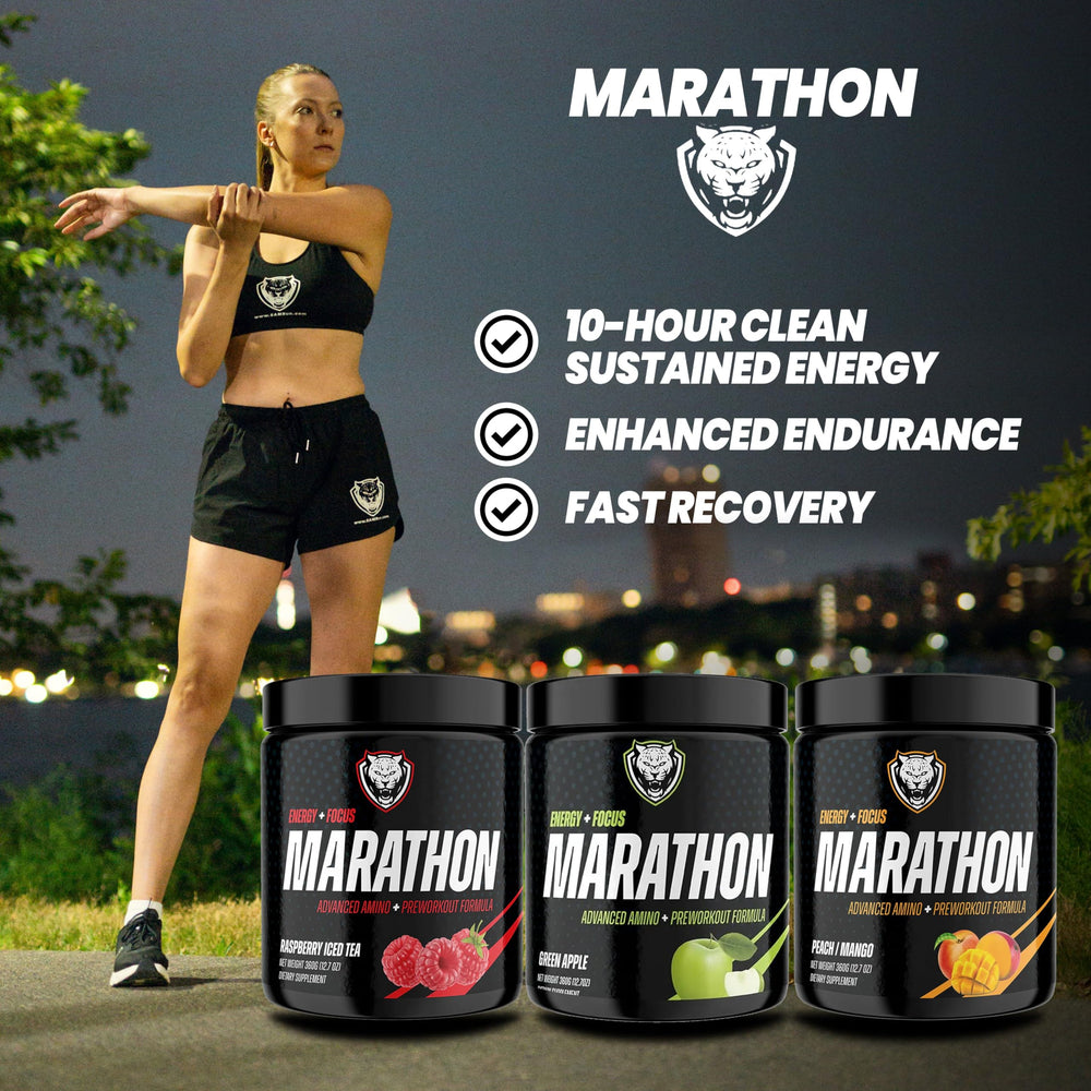 6AM Run Raspberry Iced Tea flavor powder adds refreshing taste during runs.