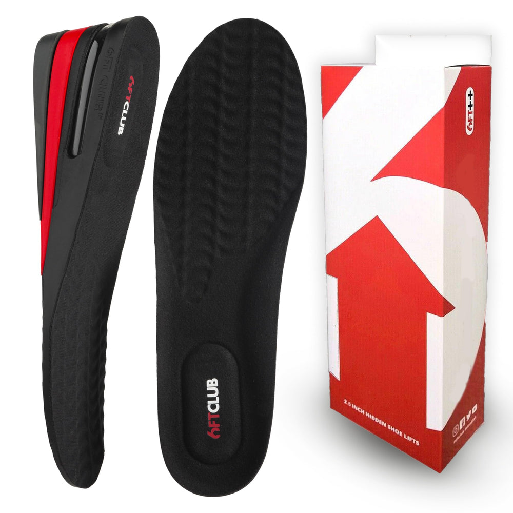 6FT CLUB 2nd Gen height-insole in-shoe fit secures comfortable elevation.