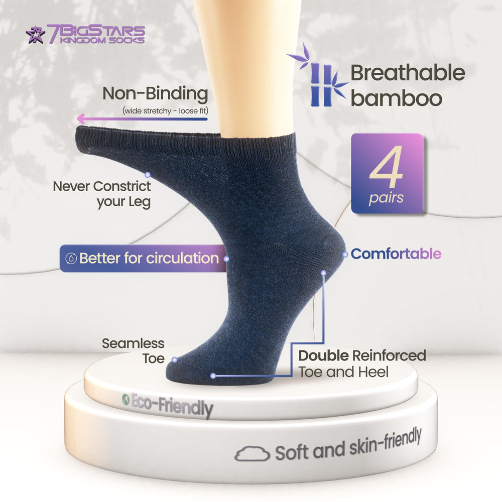 7BIGSTARS KINGDOM burgundy bamboo quarter socks with breathable wear