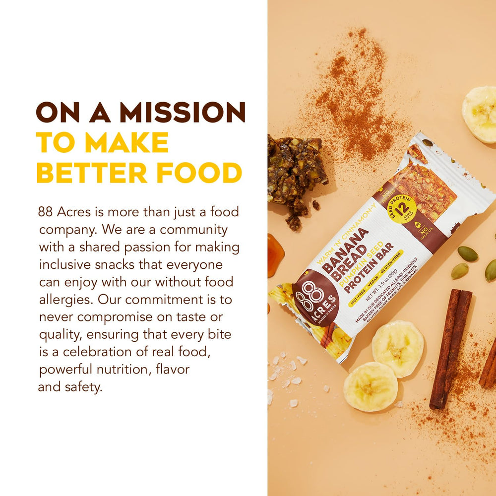 88 Acres banana bread bar enjoyed on the go