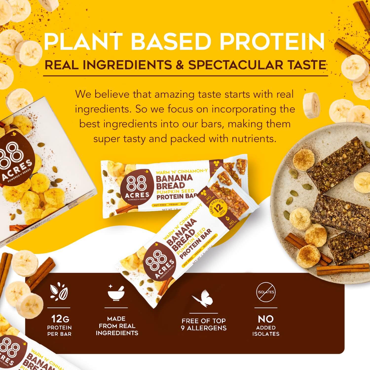 88 Acres plant based seed protein bar ingredients reveal pumpkin seeds