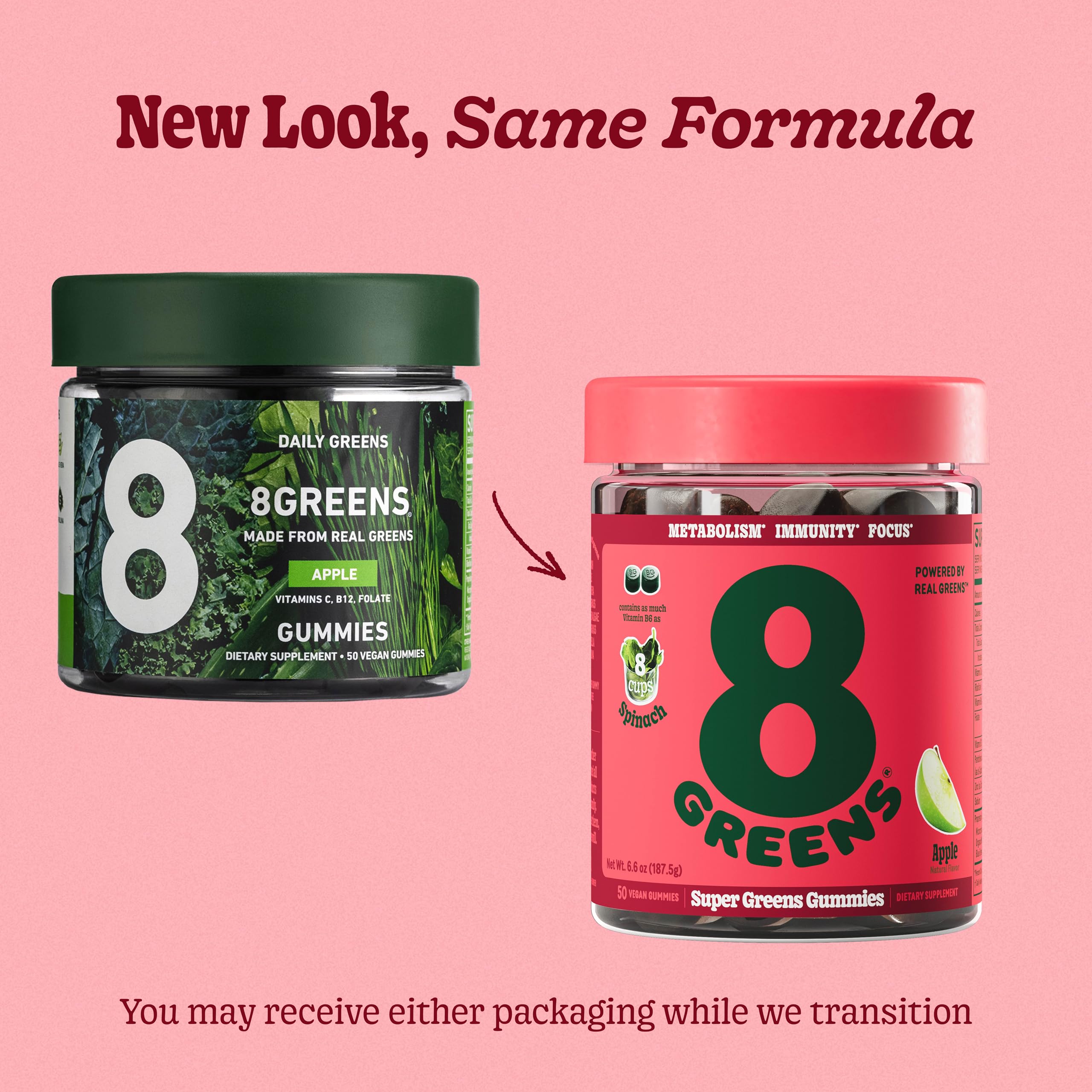 On-the-go use of 8Greens gummies beside a phone and bag