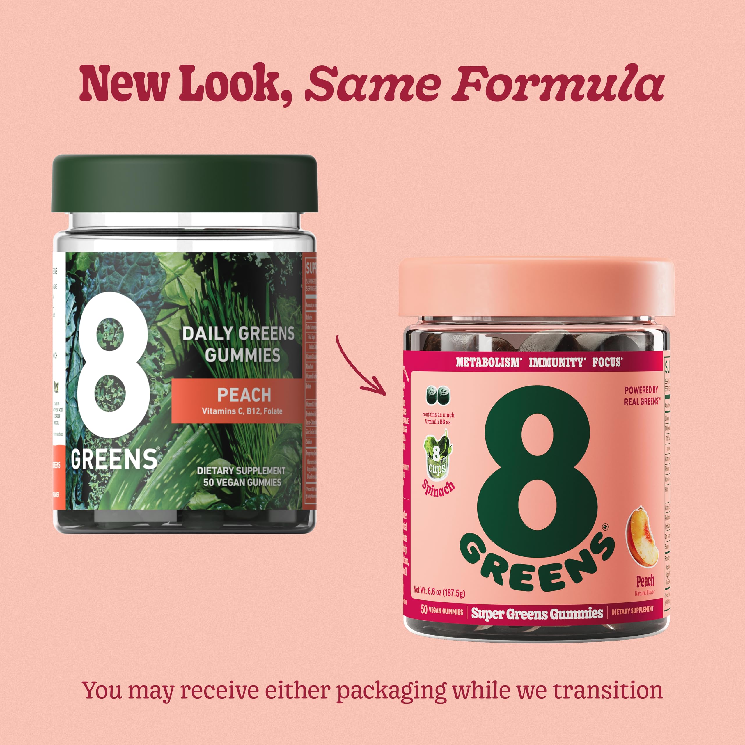 8Greens ingredients mix featuring spinach, wheatgrass, blue-green algae, and spirulina
