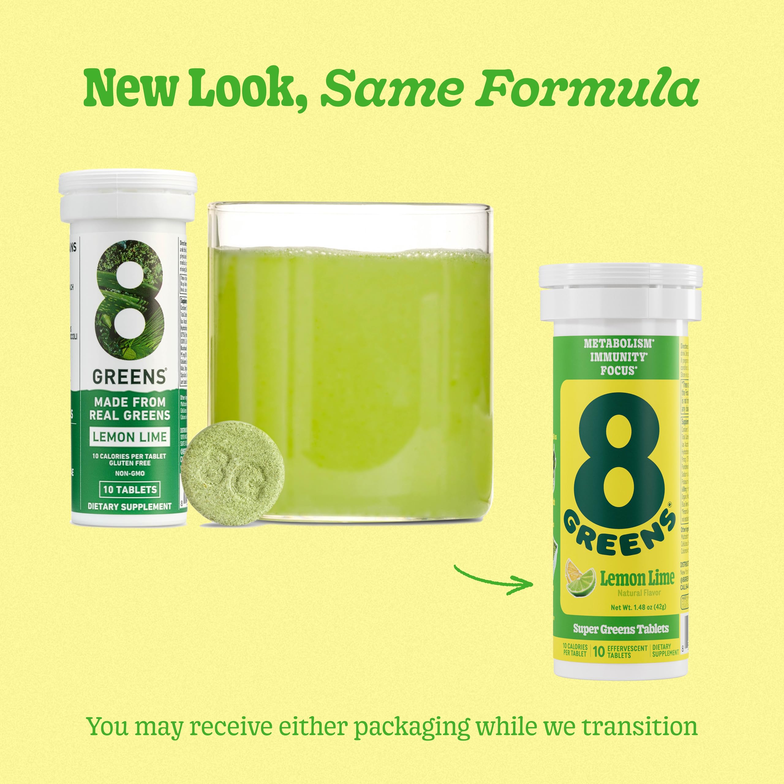 8Greens panel emphasizing vitamins and minerals for daily support