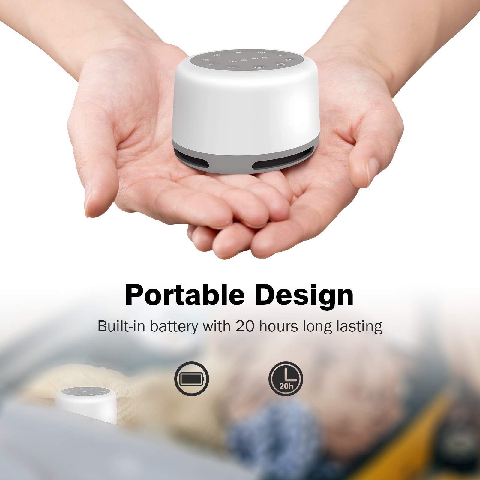 9H Sleep Sound Machine timer options for customized sessions