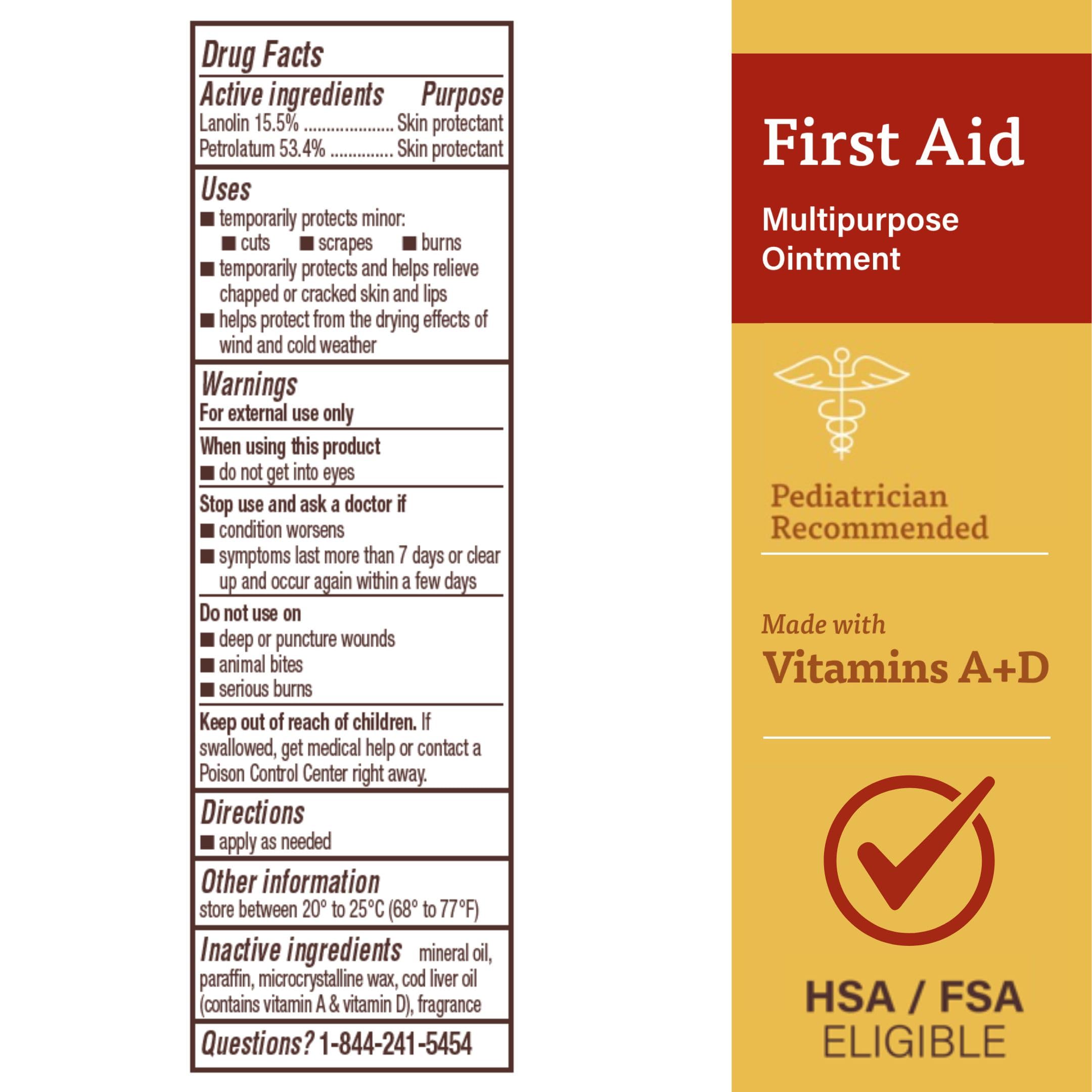 A+D protege y hidrata la piel seca de manos y labios