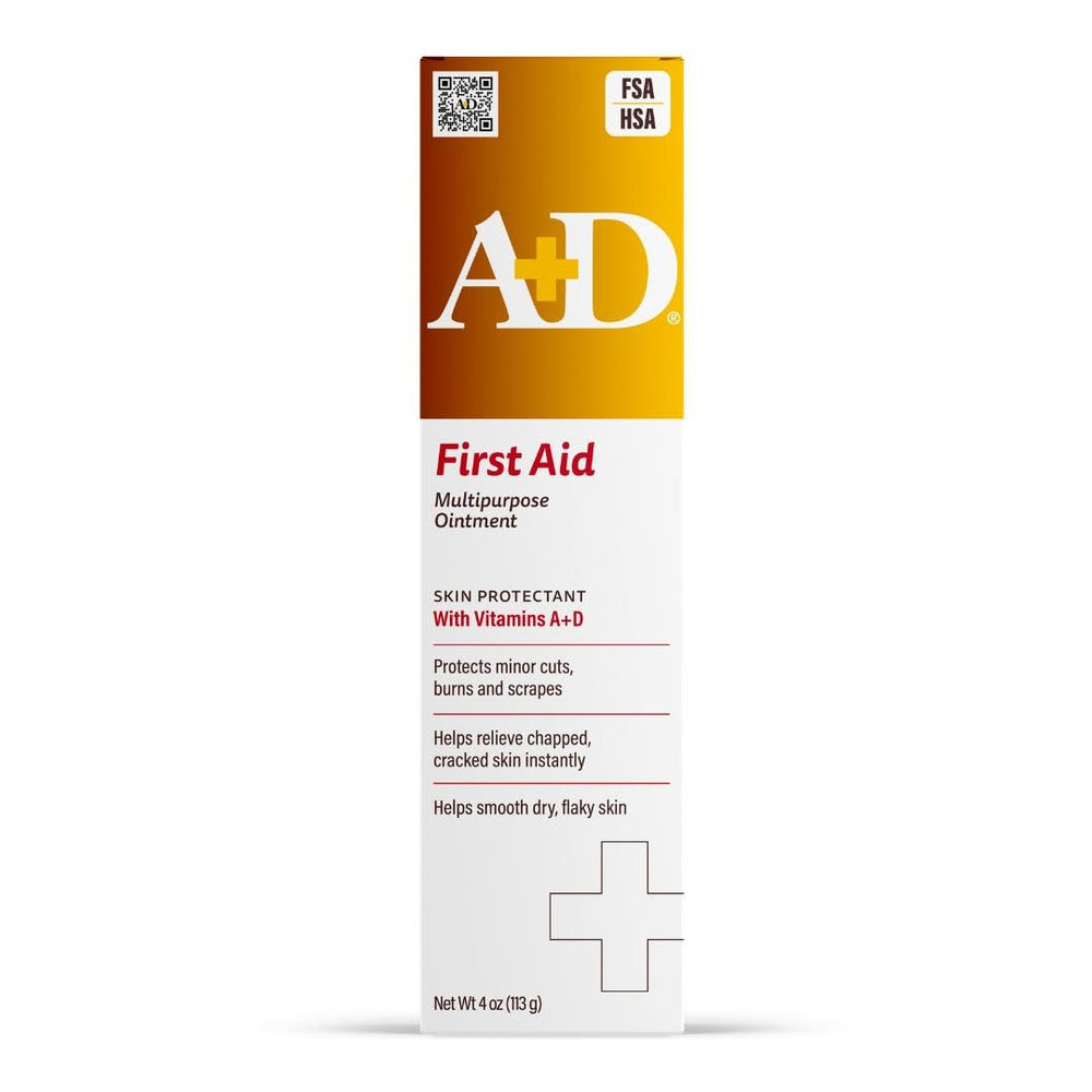 A+D Ungüento multiuso en tubo de 4 oz para primeros auxilios, alivia irritaciones menores