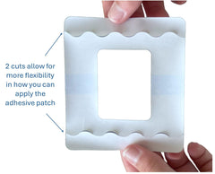 A1C WEAR adhesive patch, transparent and breathable, latex-free for discreet daily wear.