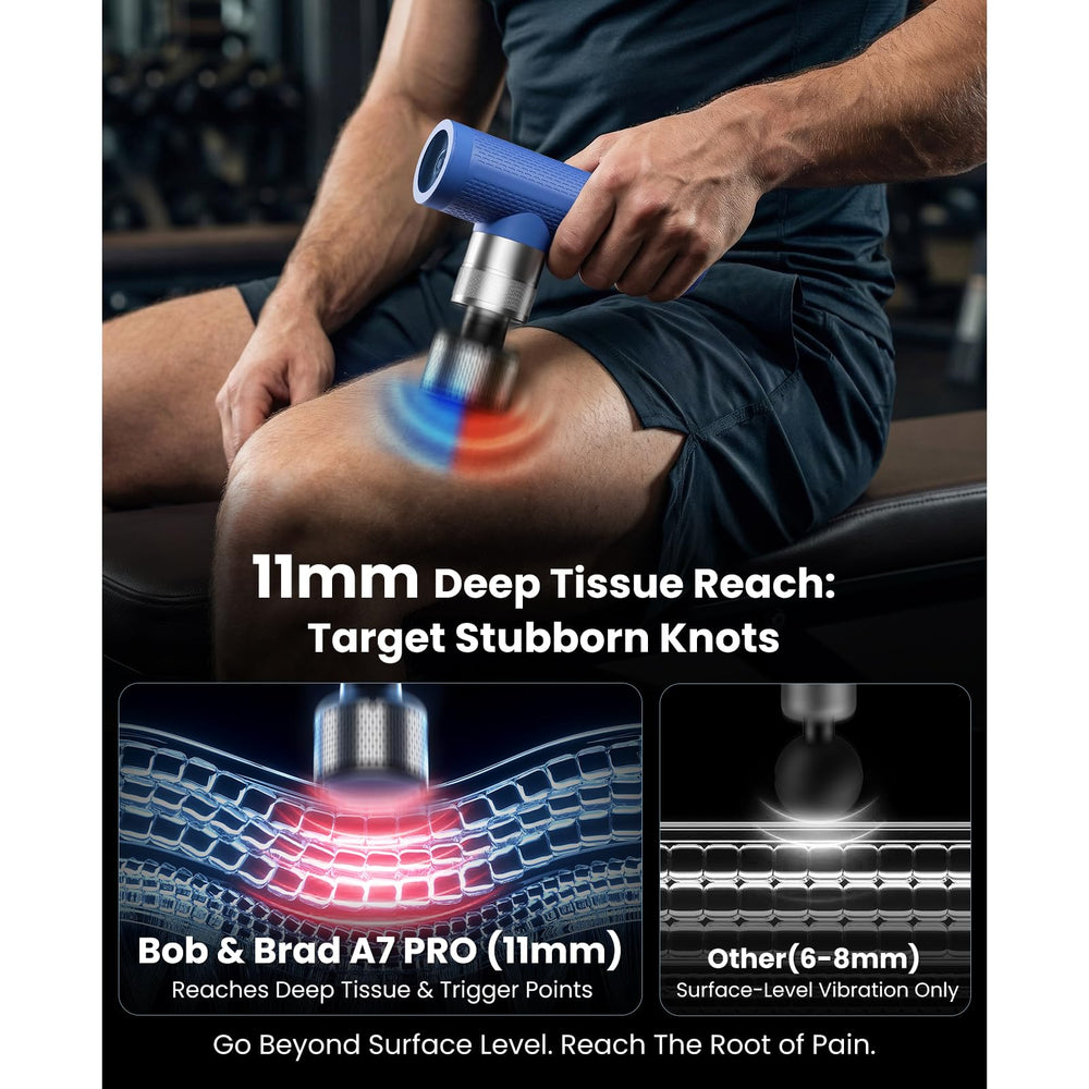 Deep tissue relief via 11mm amplitude on the A7 Pro.