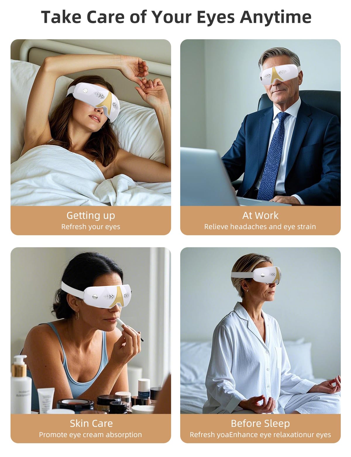 A9life Eye Massager side view showing acupressure nodes for targeted comfort.