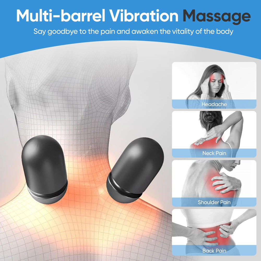 AASMAAN neck massager pillow side view shows ergonomic support