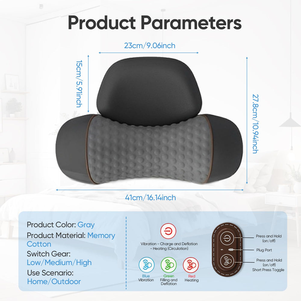 AASMAAN neck massager pillow breathable cover ideal for extended use