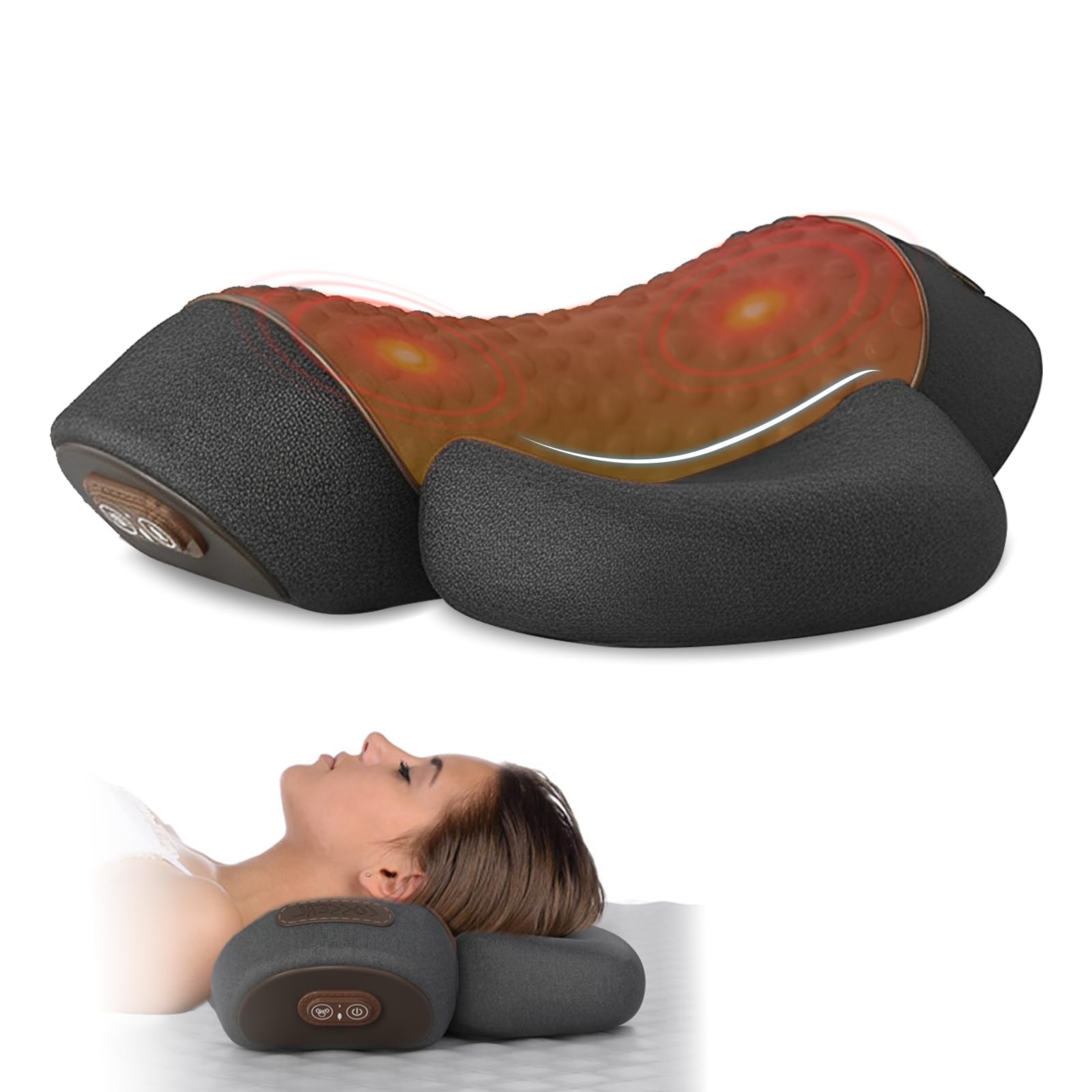 AASMAAN neck massager pillow top view for home relaxation