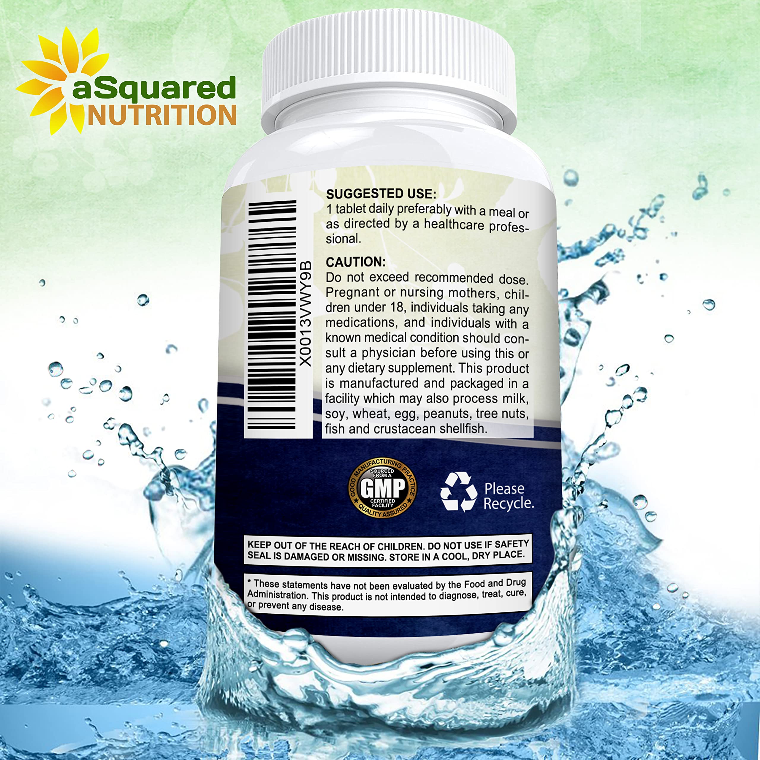 aSquared Nutrition Vitamin B12 tablet stack, showing compact value-packed supplement