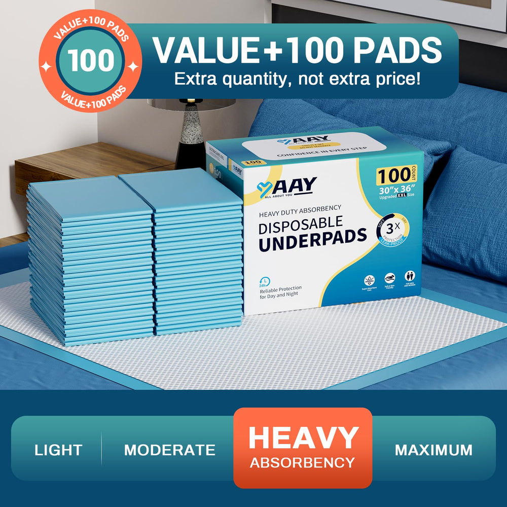 AAY bed pads provide chair cushion protection for spills and accidents.