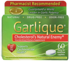 AB Garlique caplets front view showing compact odorless supplement for daily heart health support.