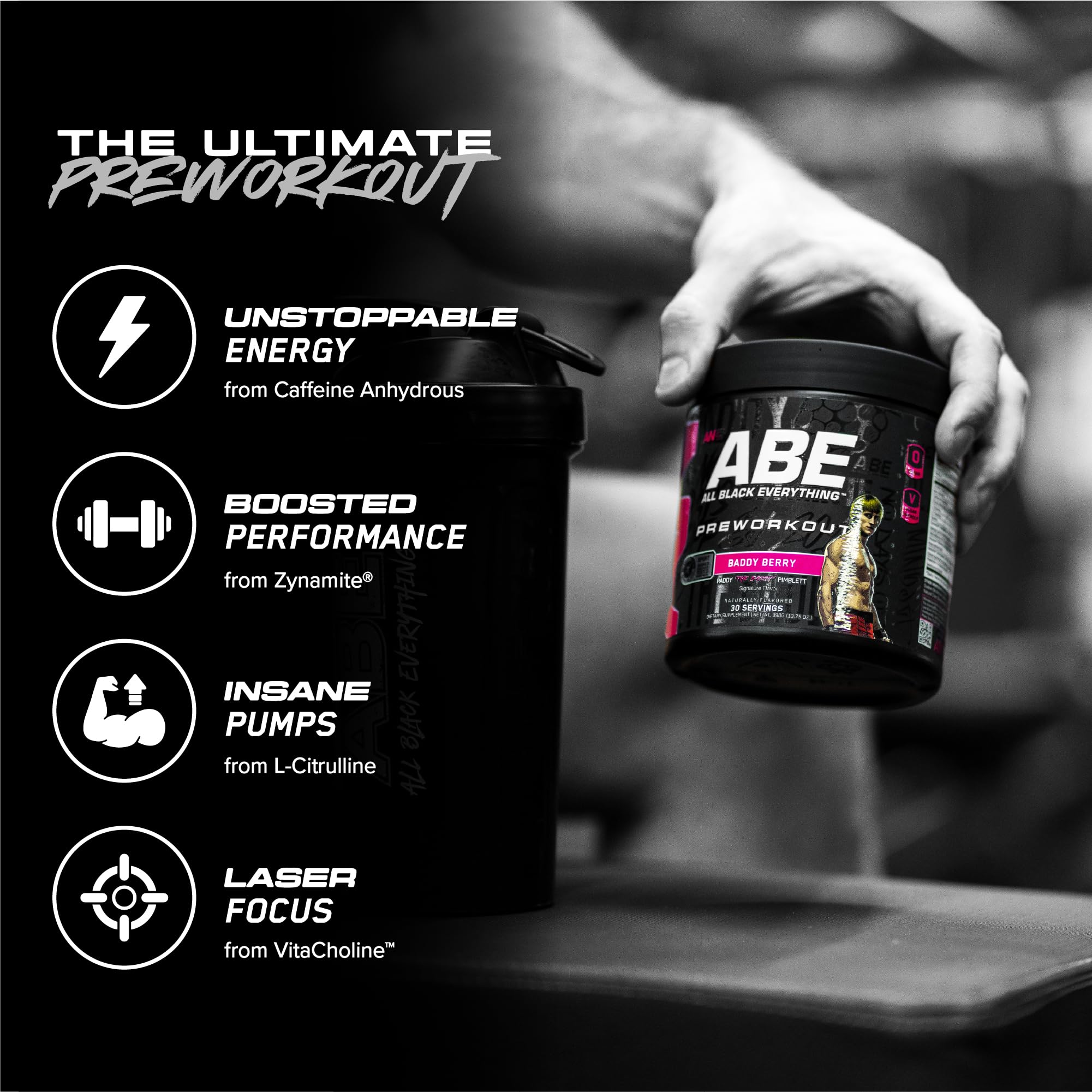 ABE All Black Everything athlete preparing for high-intensity training to maximize effort.