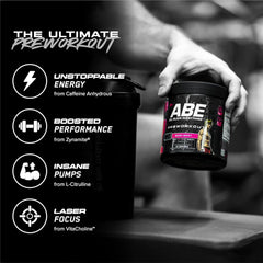 Scoop of ABE All Black Everything pre-workout for precise serving