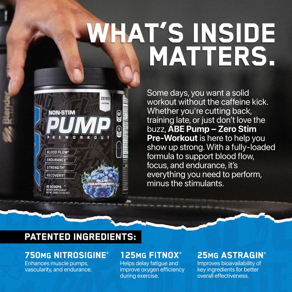 ABE Pump double scoop option boosts creatine and citrulline for stronger sessions.